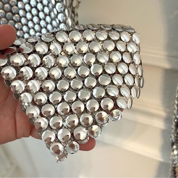 $4,190 Burberry Bobbie High Waisted Studded Pants In Silver, Size 10, NWOT - Picture 8 of 15